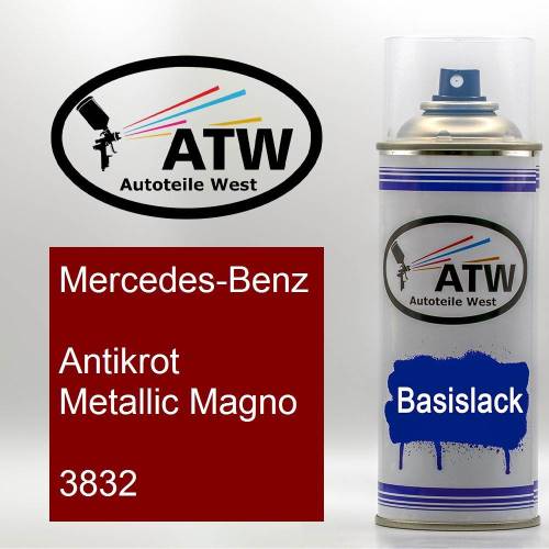 Mercedes-Benz, Antikrot Metallic Magno, 3832: 400ml Sprühdose, von ATW Autoteile West.